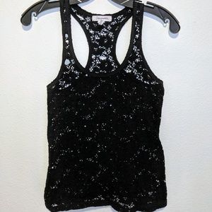 Black Lace Racerback Tank